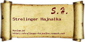 Strelinger Hajnalka névjegykártya